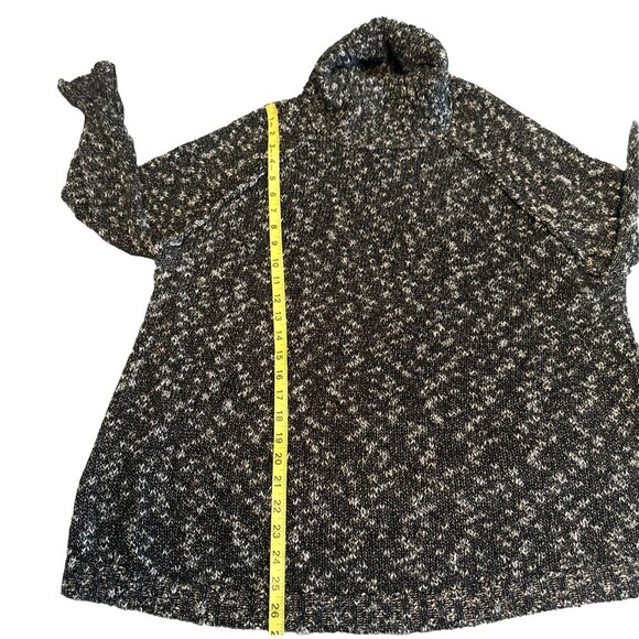 Women’s Lucky Brand BLACK WHITE Turtleneck Pullover Casual Knit Long Sleeve 2X - Picture 8 of 8